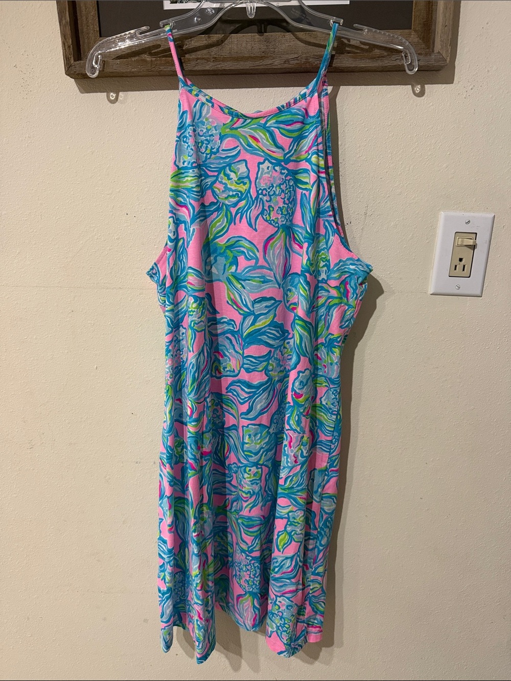 Lilly Pulitzer Pink Multicolor Floral-Print Midi Dress